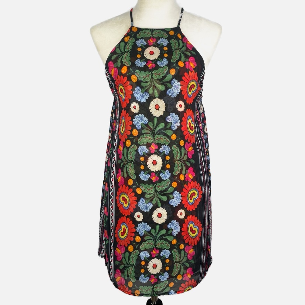 Show Me Your Mumu Dress Byron Mexicali XS Floral Brights Mini Rainforest
